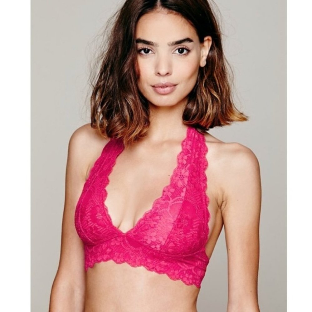 9. 🆕Free People Intimately Galloon Lace Halter Bra